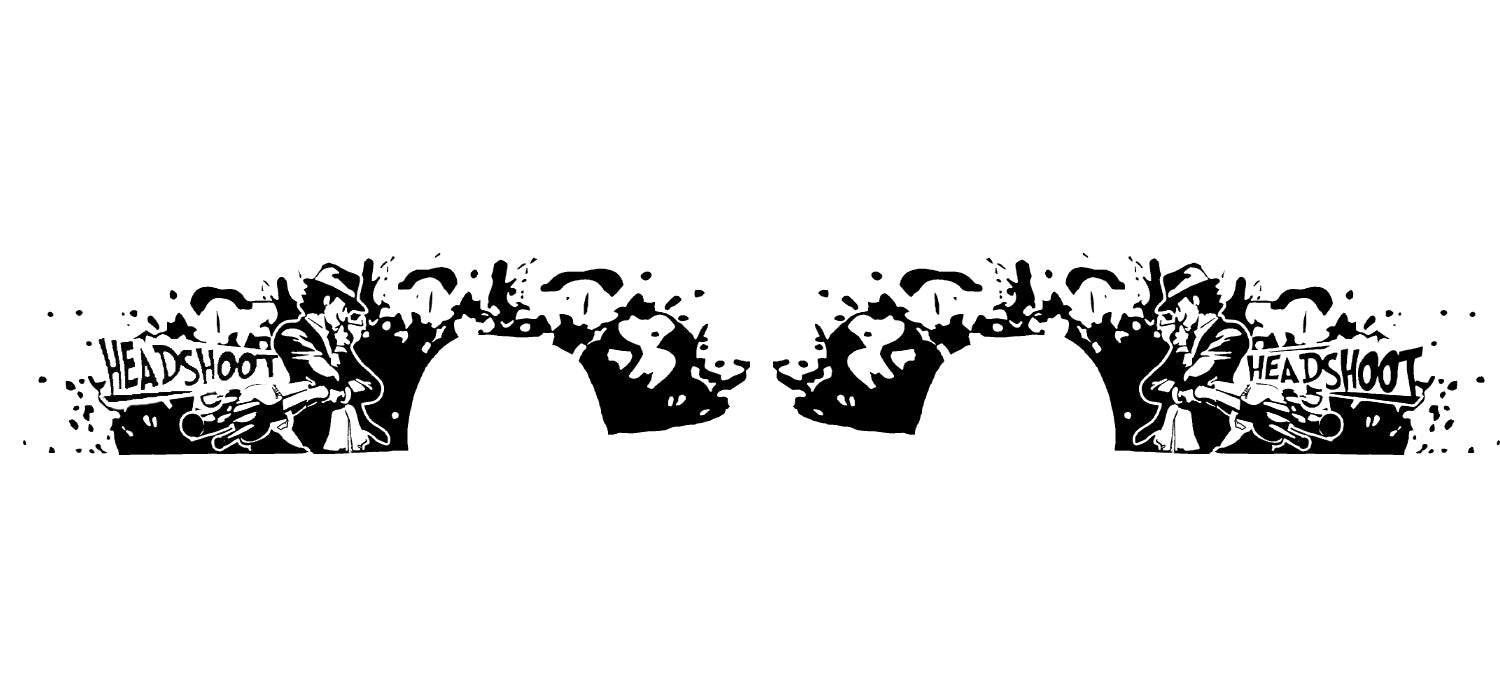 head shoot side decals for dodge charger 2015 to 2023 models 