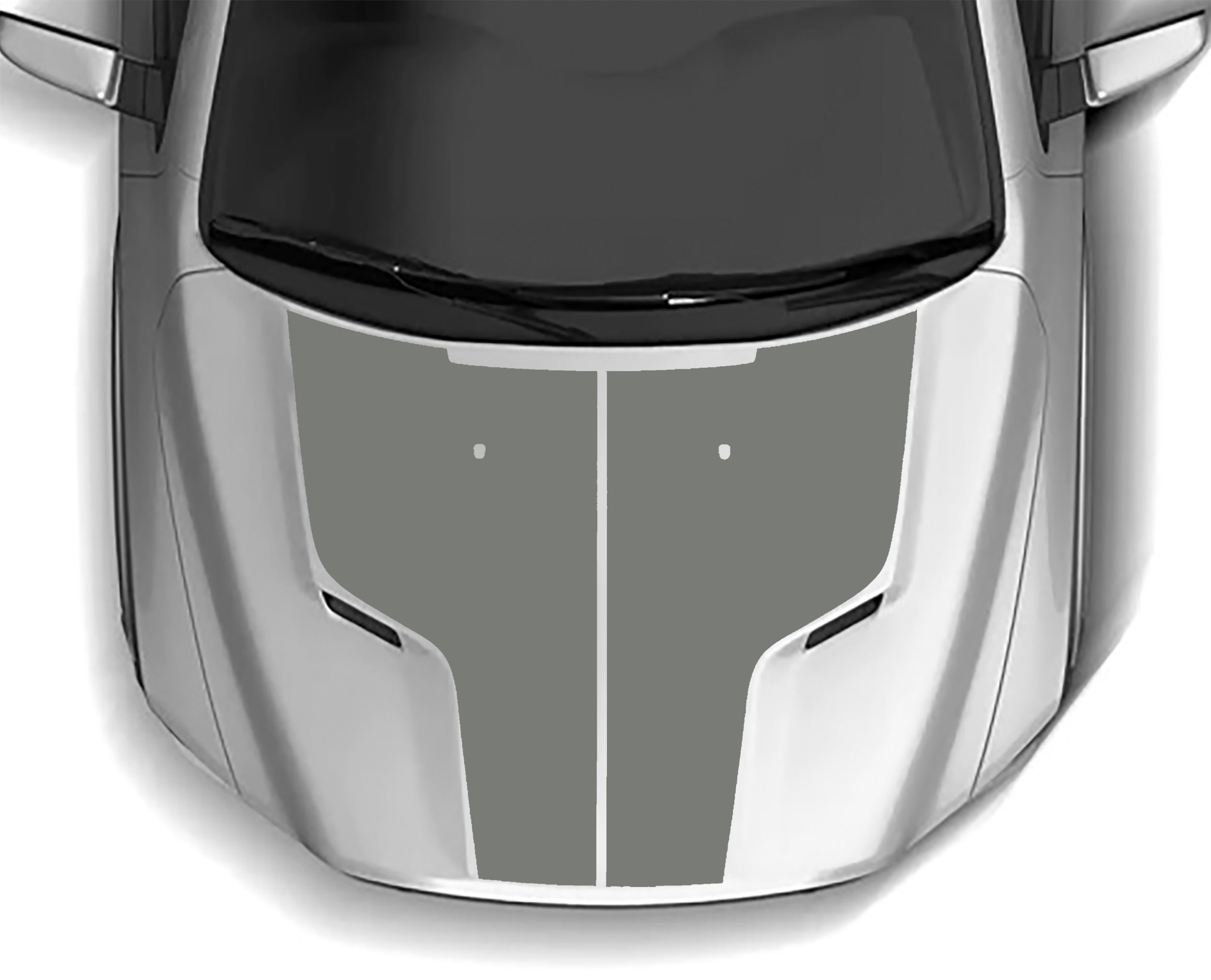 hemi 5.7 hood graphics for dodge ram 1500 2009 to 2018 models gray