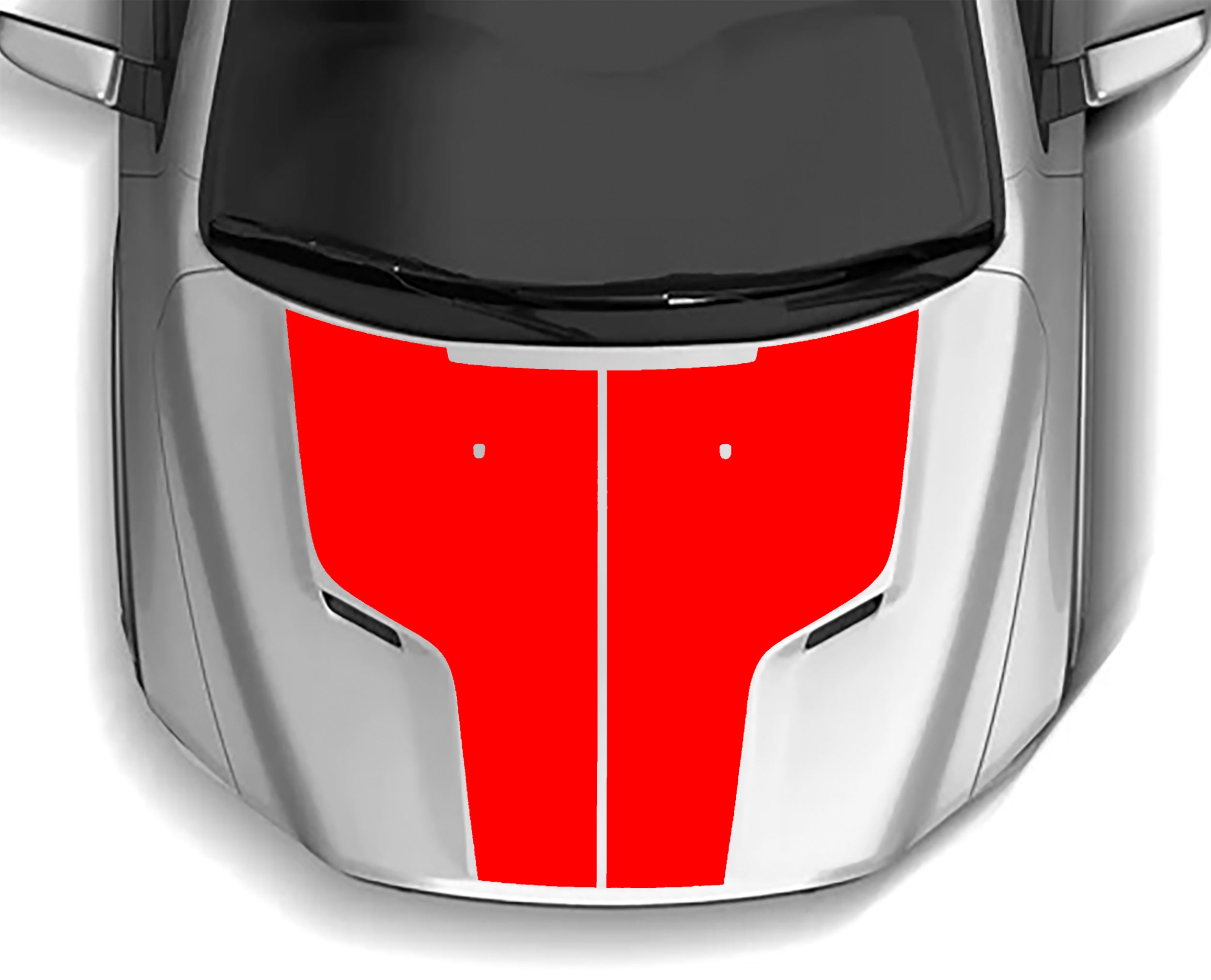 hemi 5.7 hood graphics for dodge ram 1500 2009 to 2018 models red