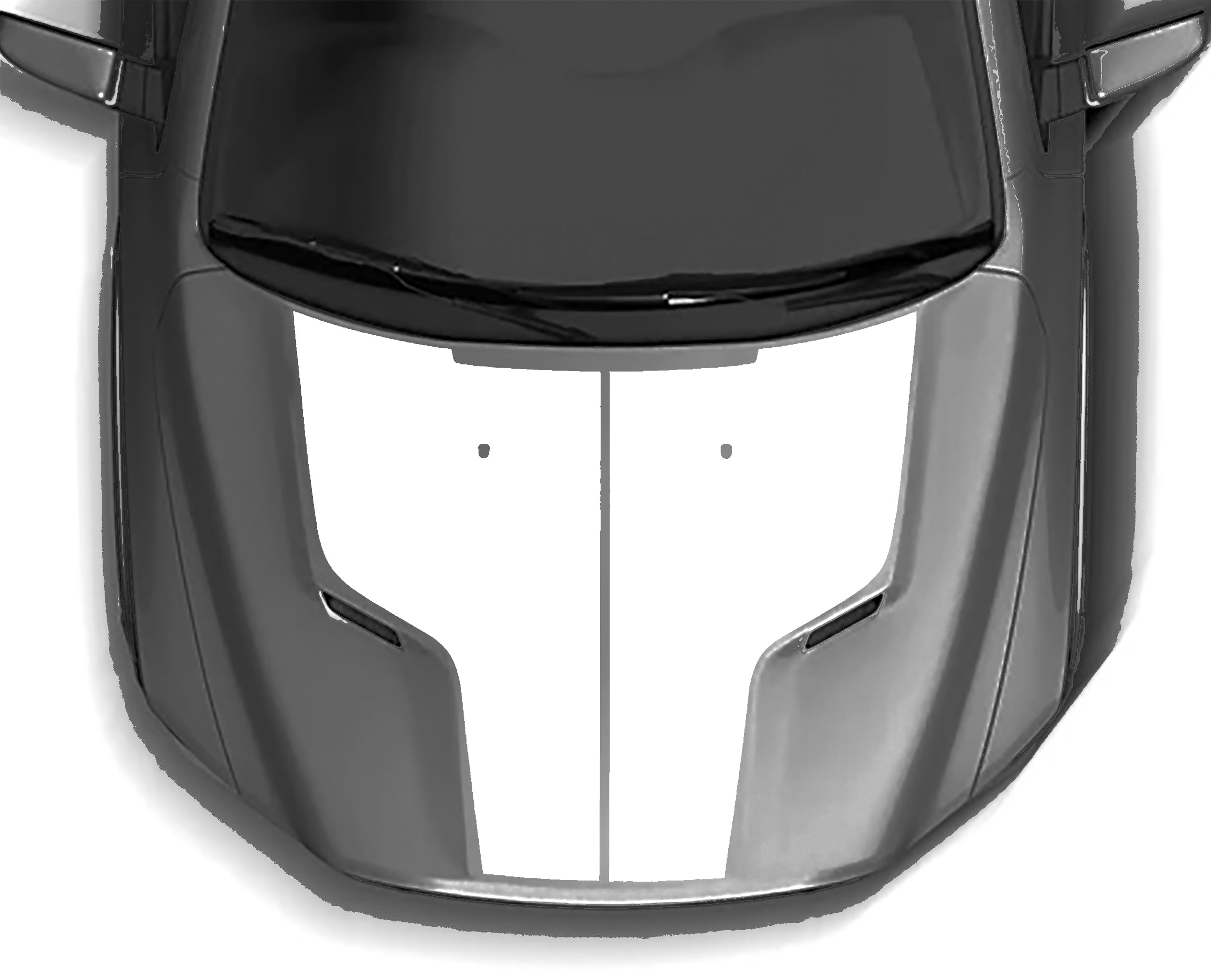 hemi 5.7 hood graphics for dodge ram 1500 2009 to 2018 models white