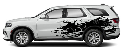 Honeycomb Grunge Side Decals Vinyl Kit for Dodge Durango 2020–Present