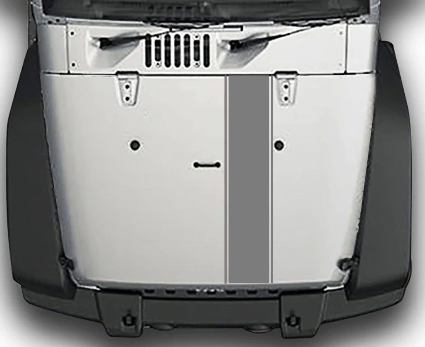 Jeep Wrangler JK Rally Style Hood Stripes : Vinyl Graphics Kit fits (2007-2018)