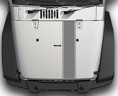 Jeep Wrangler JK Rally Style Hood Stripes : Vinyl Graphics Kit fits (2007-2018)