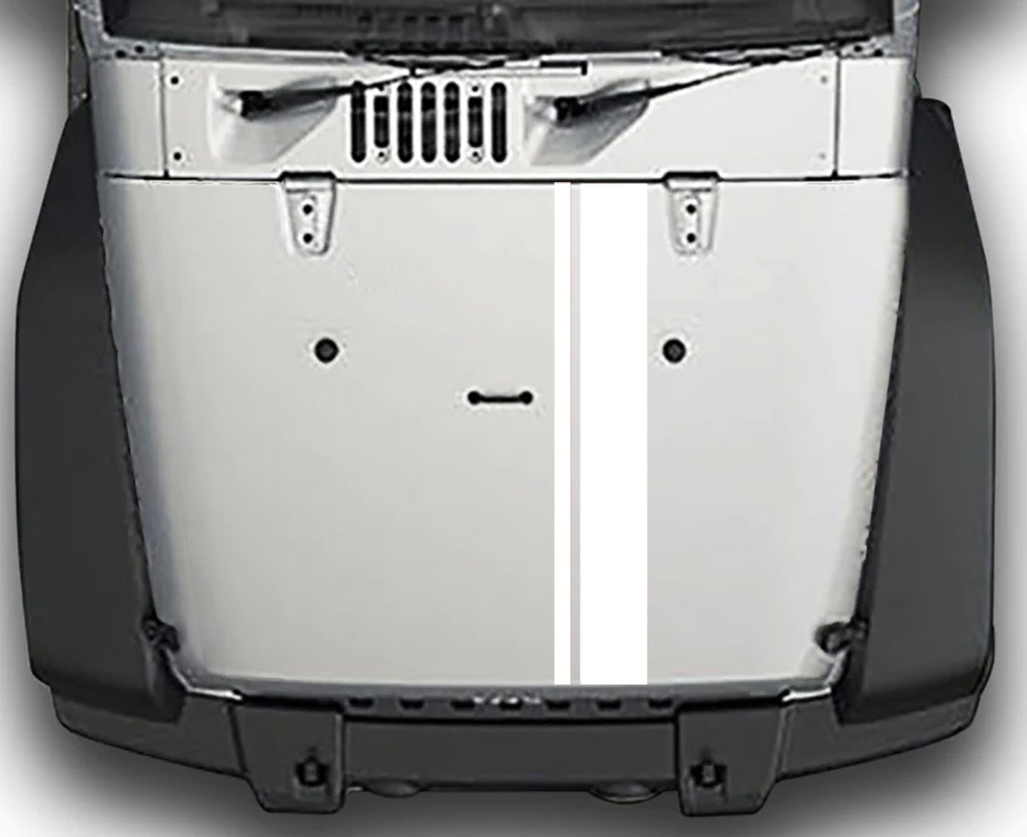 Jeep Wrangler JK Rally Style Hood Stripes : Vinyl Graphics Kit fits (2007-2018)