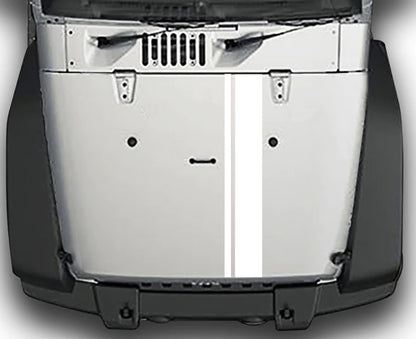 Jeep Wrangler JK Rally Style Hood Stripes : Vinyl Graphics Kit fits (2007-2018)