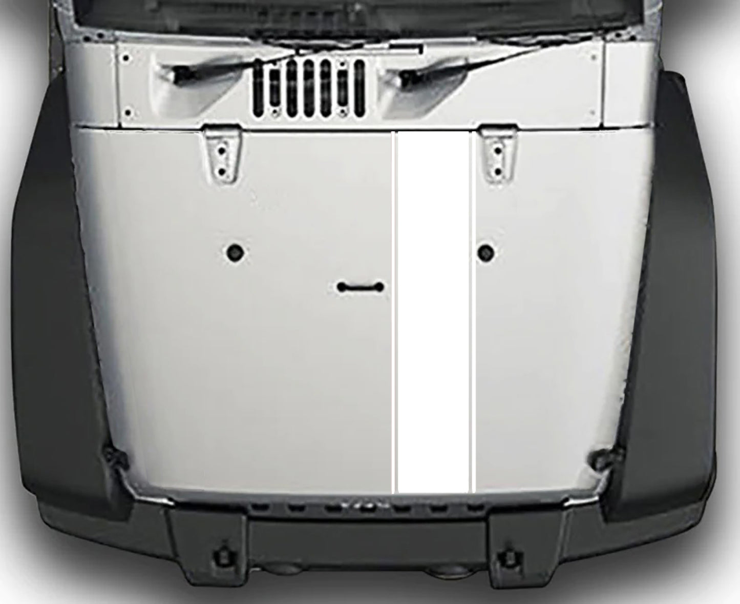 Jeep Wrangler JK Rally Style Hood Stripes : Vinyl Graphics Kit fits (2007-2018)