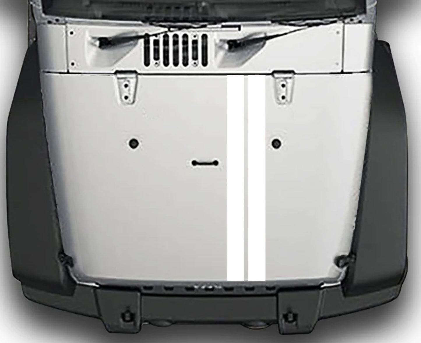 Jeep Wrangler JK Rally Style Hood Stripes : Vinyl Graphics Kit fits (2007-2018)