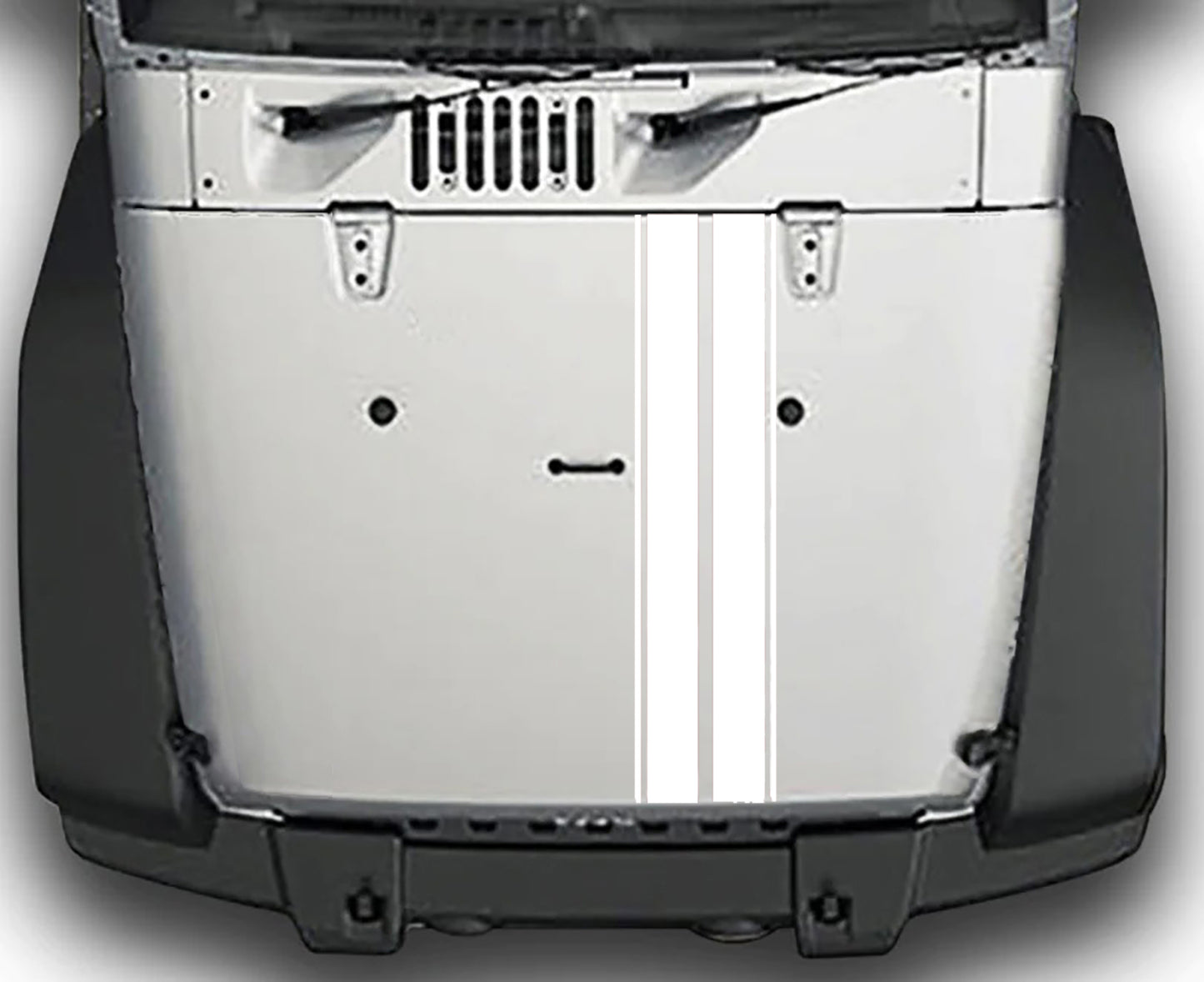 Jeep Wrangler JK Rally Style Hood Stripes : Vinyl Graphics Kit fits (2007-2018)