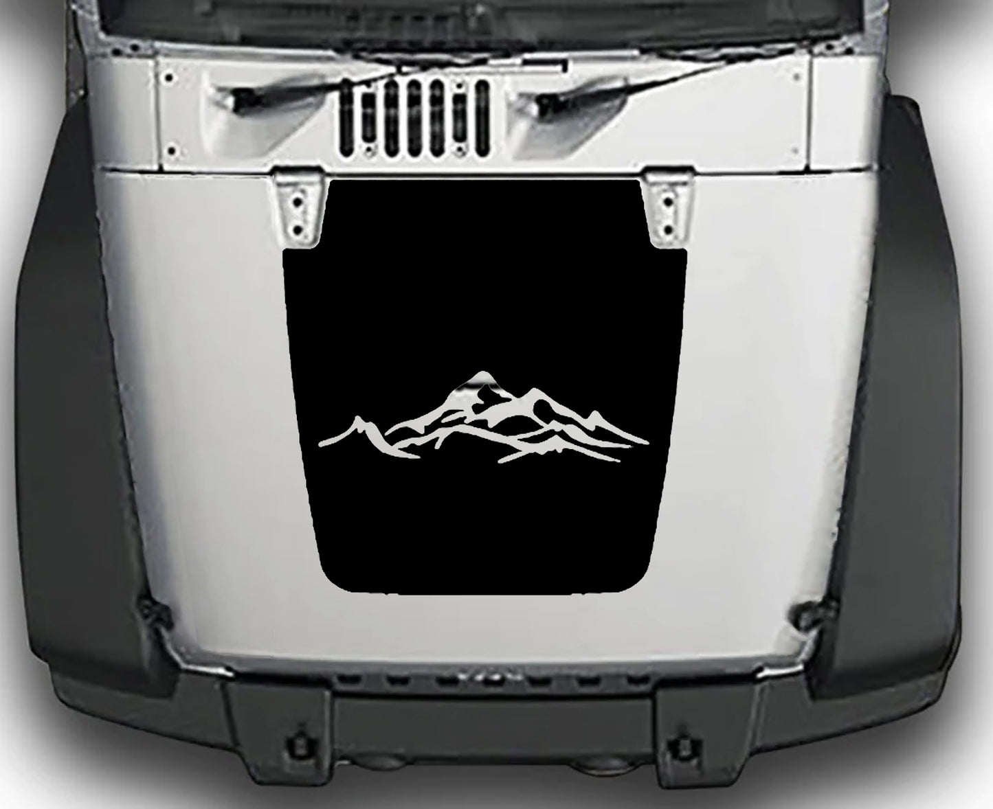 Jeep Wrangler JK Blackout Hood Decal : Vinyl Graphics Kit fits (2007-2018)