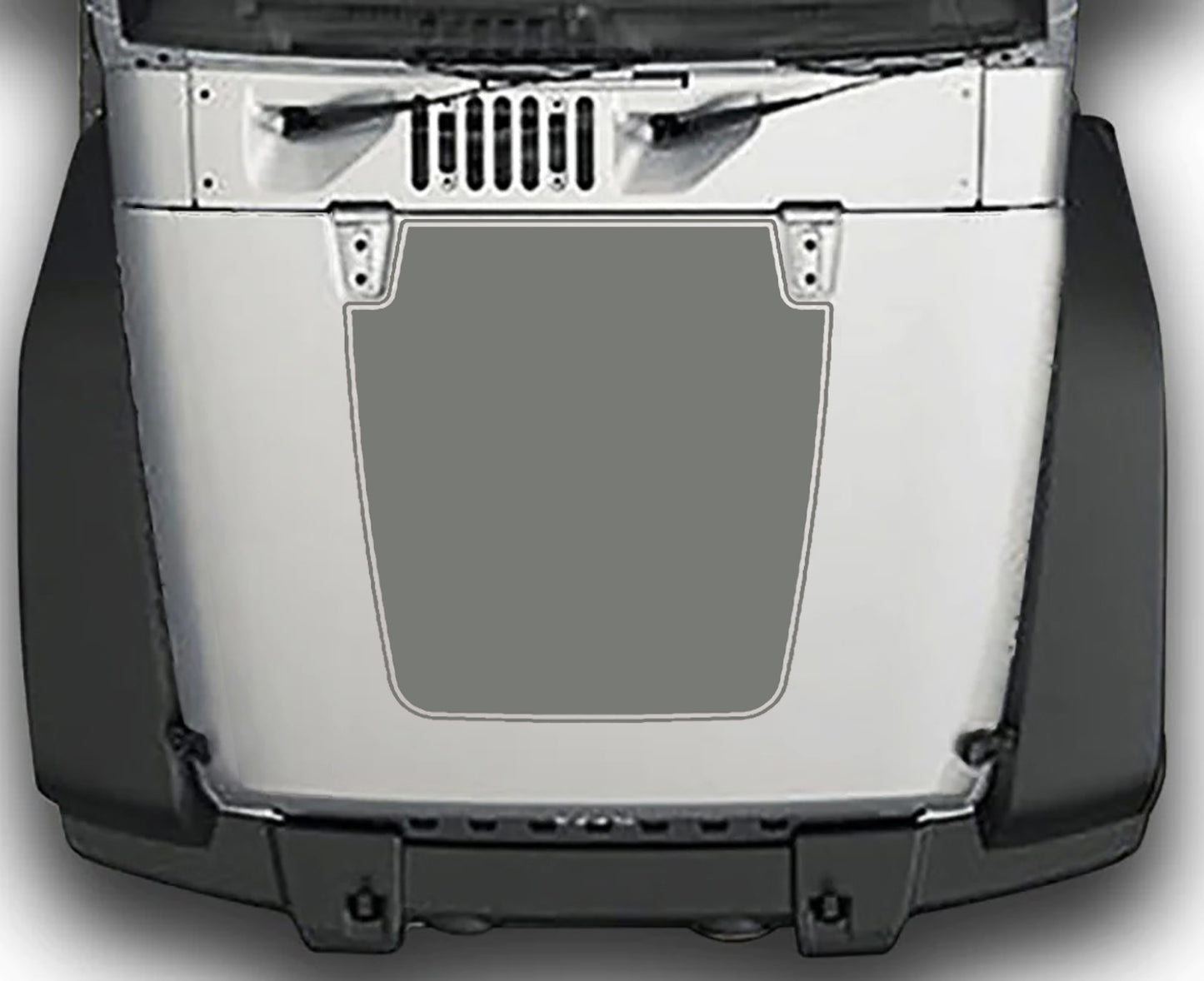 Jeep Wrangler JK Blackout Hood Decal : Vinyl Graphics Kit fits (2007-2018)