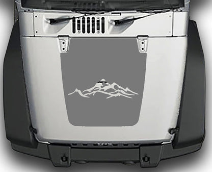 Jeep Wrangler JK Blackout Hood Decal : Vinyl Graphics Kit fits (2007-2018)
