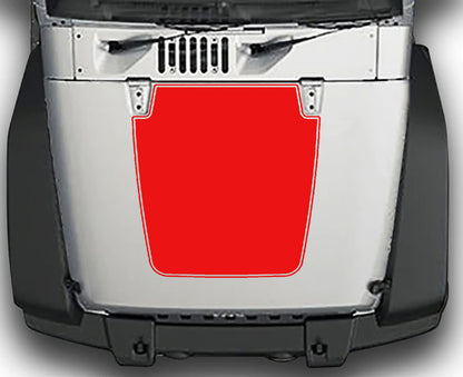 Jeep Wrangler JK Blackout Hood Decal : Vinyl Graphics Kit fits (2007-2018)