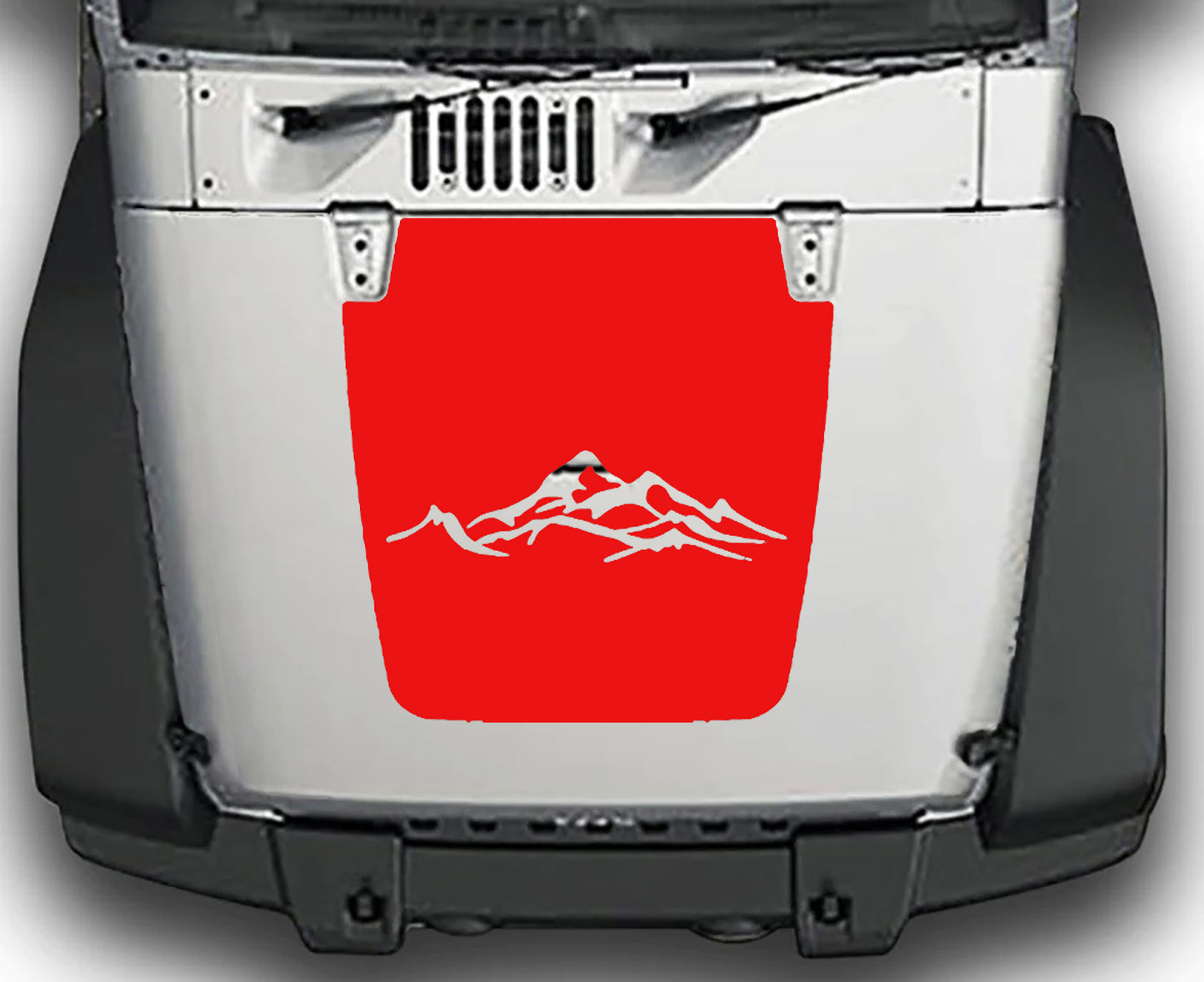Jeep Wrangler JK Blackout Hood Decal : Vinyl Graphics Kit fits (2007-2018)