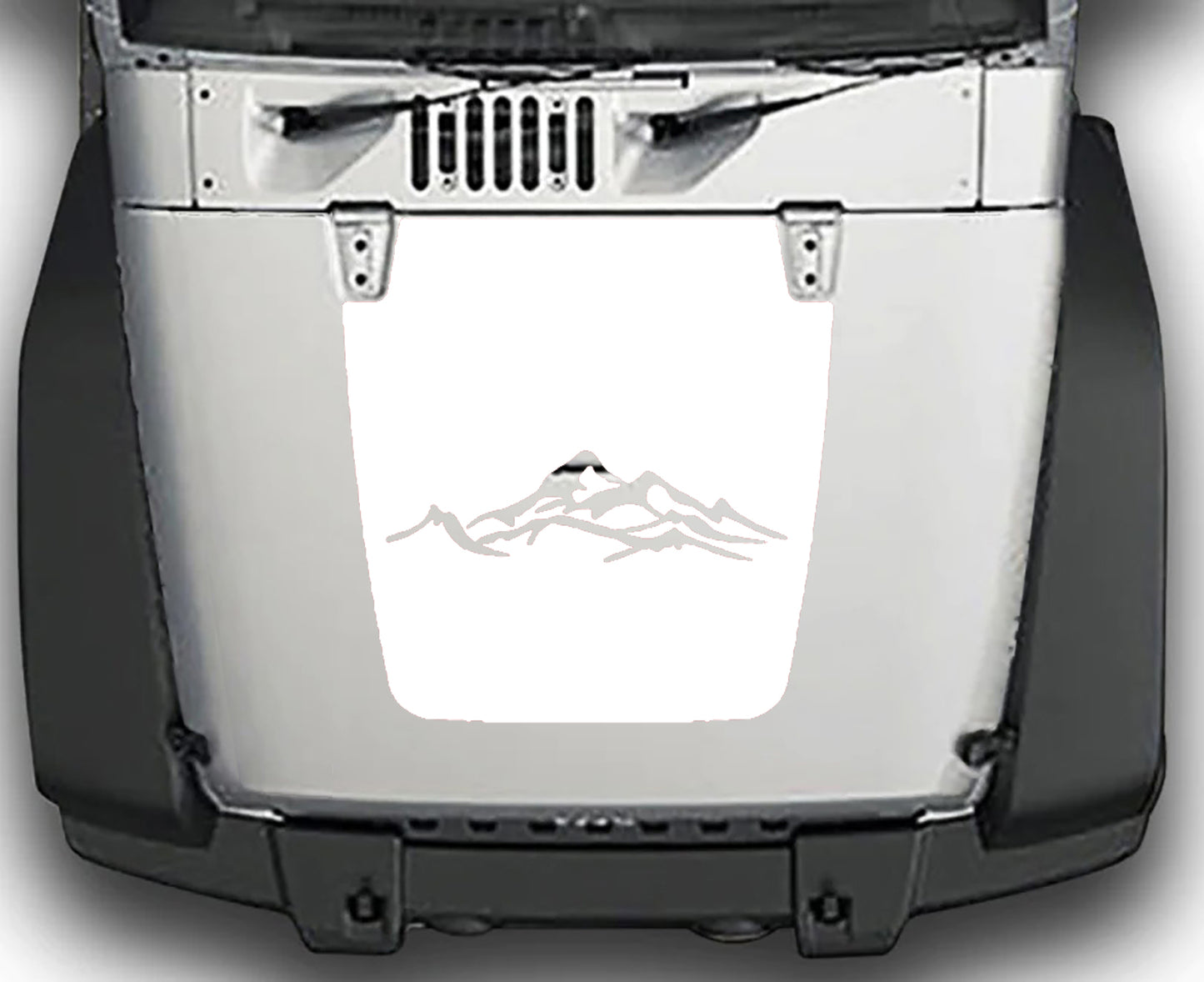 Jeep Wrangler JK Blackout Hood Decal : Vinyl Graphics Kit fits (2007-2018)