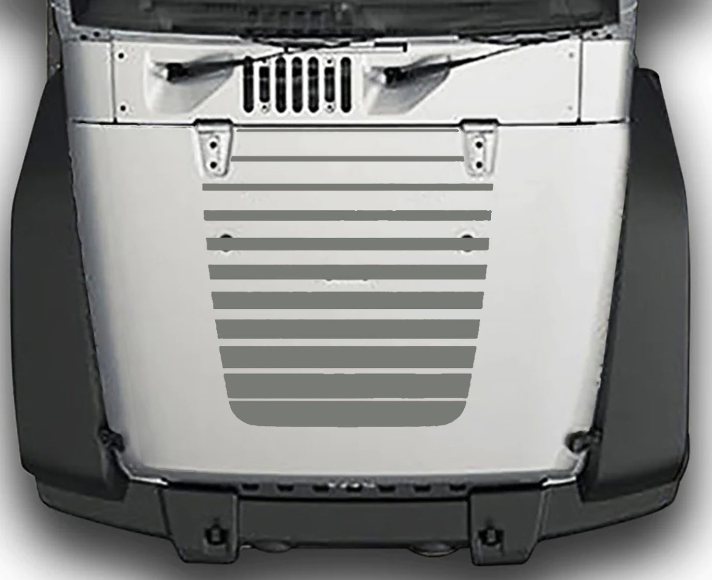 Jeep Wrangler JK Blackout Hood Decal : Vinyl Graphics Kit fits (2007-2018)