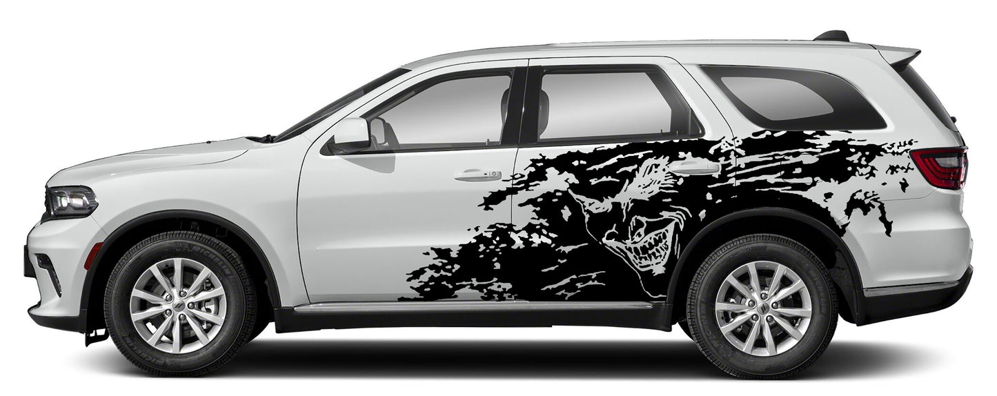 Joker Slash Grunge Side Decals Vinyl Kit for Dodge Durango