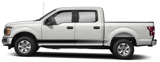 Ford F-150 Long Rocker Panel Stripes Decals (Pair) : Vinyl Graphics Kit Fits (2015-2020)