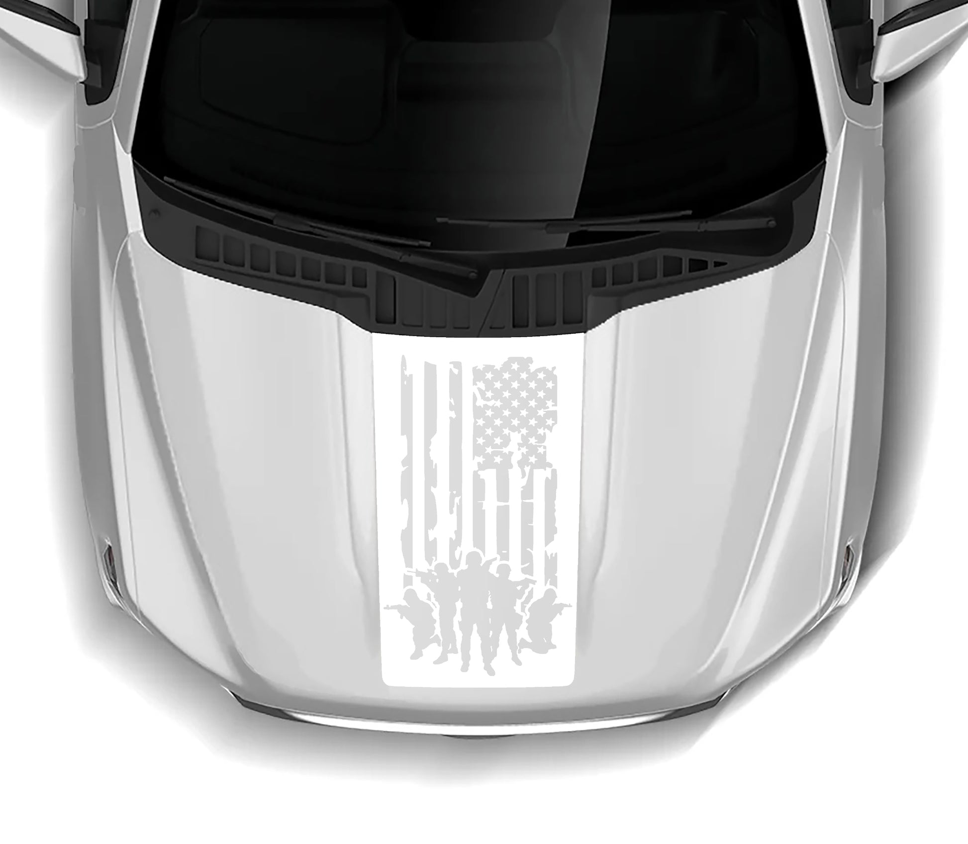 merica defend patriot flag hood decal for ford f 150 2021 to 2023 models white
