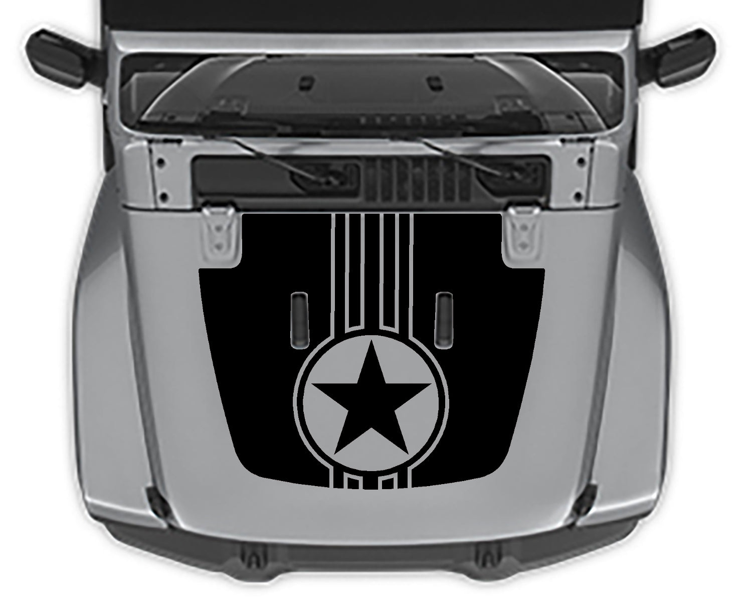 Star Car Stickers. Car Hood and Side Body Sticker Set. Mustang