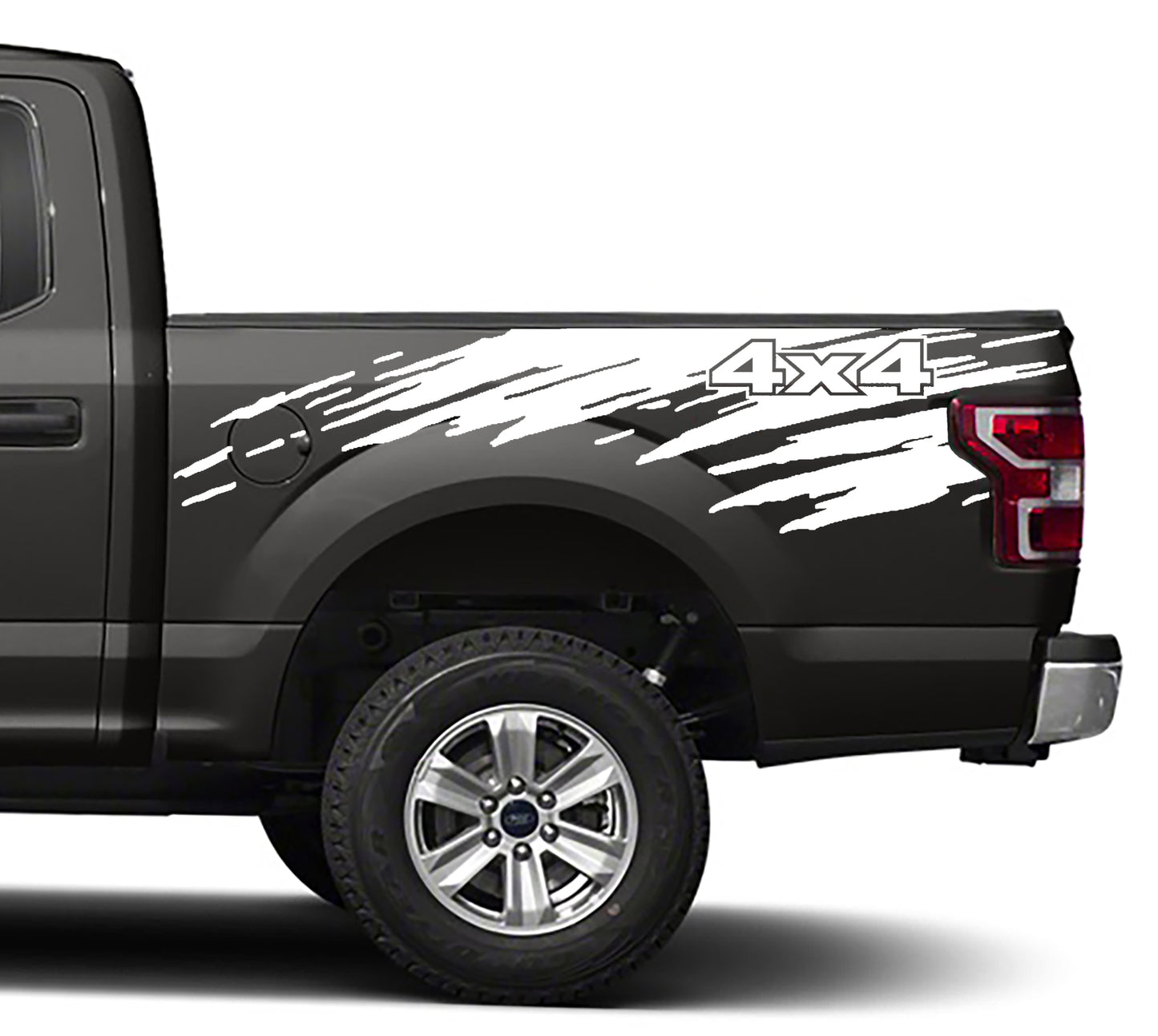 mud slinger bed graphics for ford f 150 2015 to 2020 models white