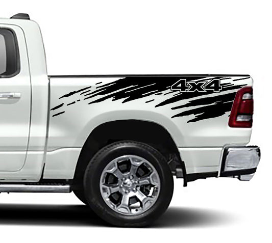 mud slinger 4x4 bed graphics for dodge ram 2018 to 2023 models 