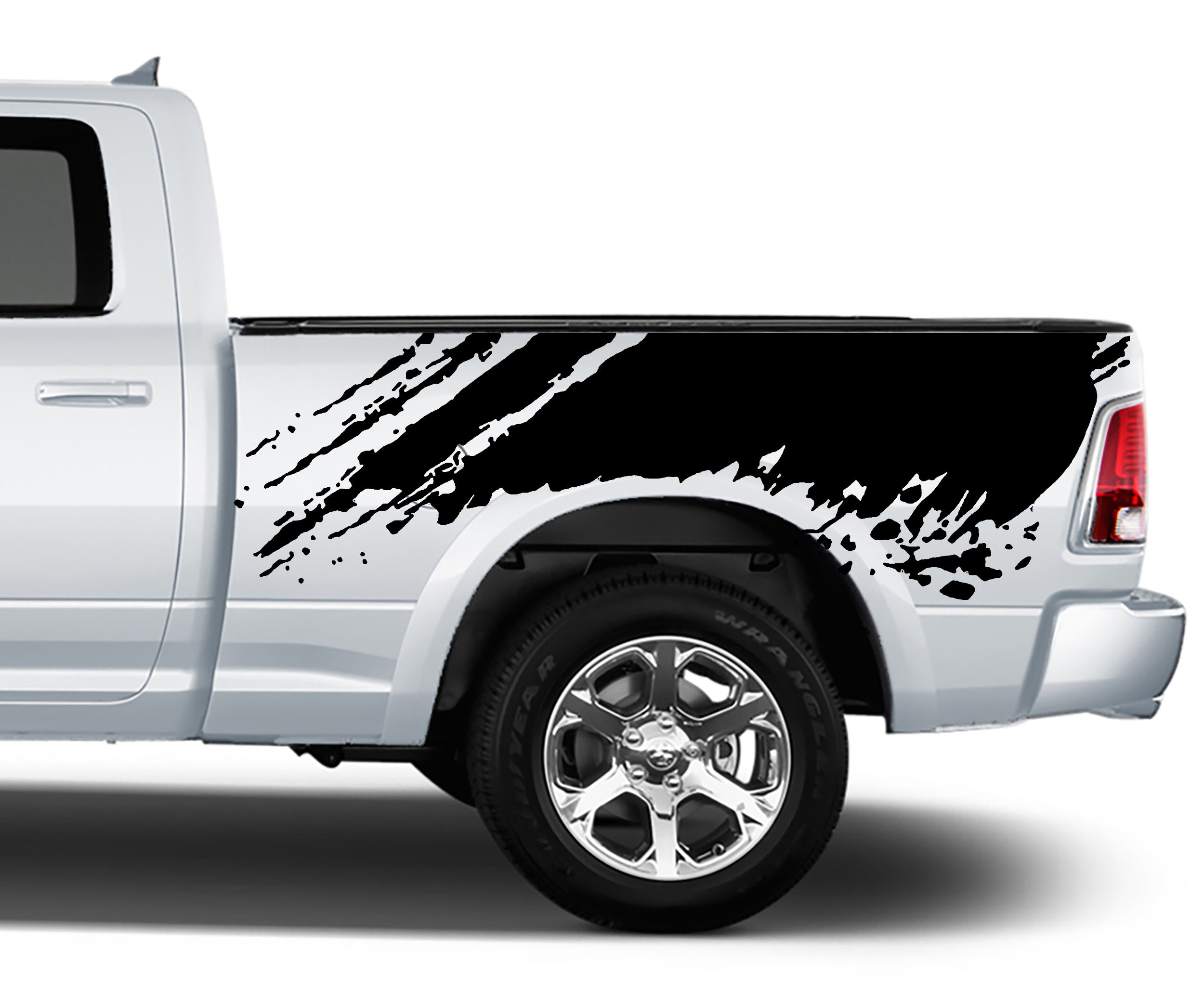 mud splash bed graphics for dodge ram 2008 to 2018 models black
