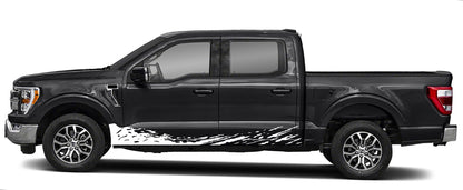 mud splash rocker stripe graphics for ford f 150 2021 to 2023 models white