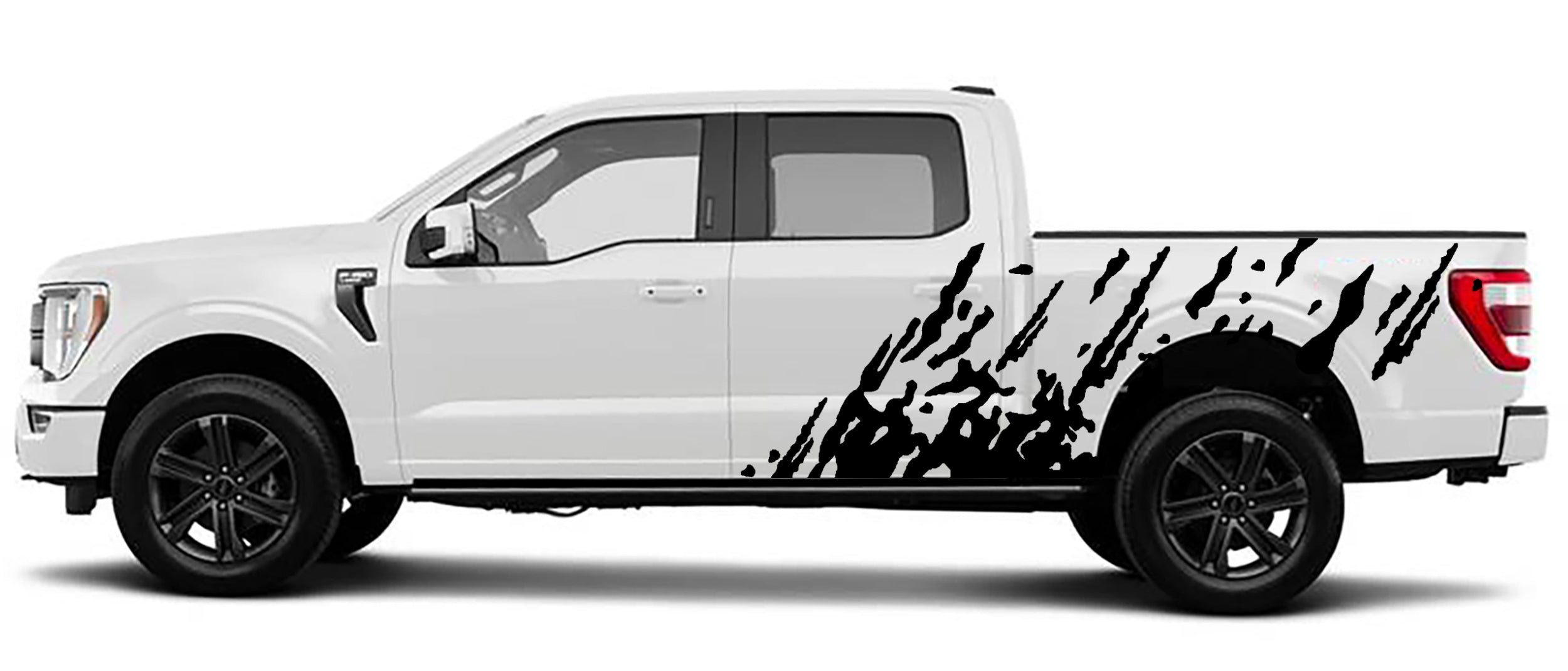Ford F-150 Mud Splash Side Decals (Pair) : Vinyl Graphics Kit Fits (2021-2023)