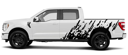 Ford F-150 Mud Splash Side Decals (Pair) : Vinyl Graphics Kit Fits (2021-2023)