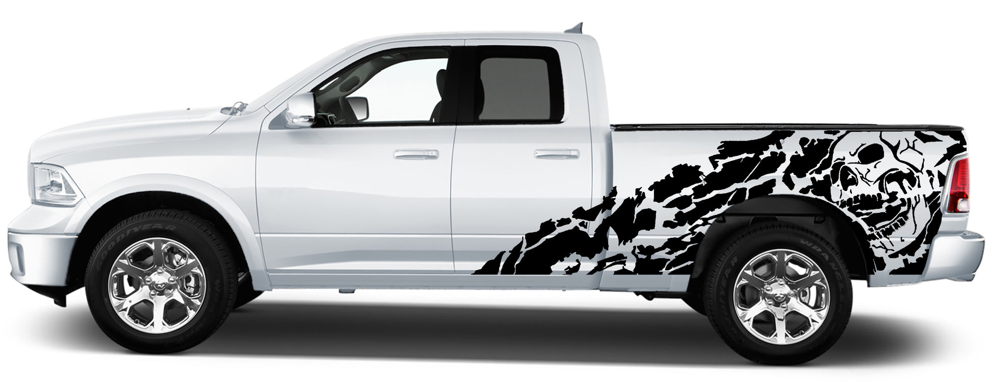 nightmare side graphics for dodge ram 2008 to 2018 models black