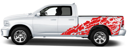 nightmare side graphics for dodge ram 2008 to 2018 models red