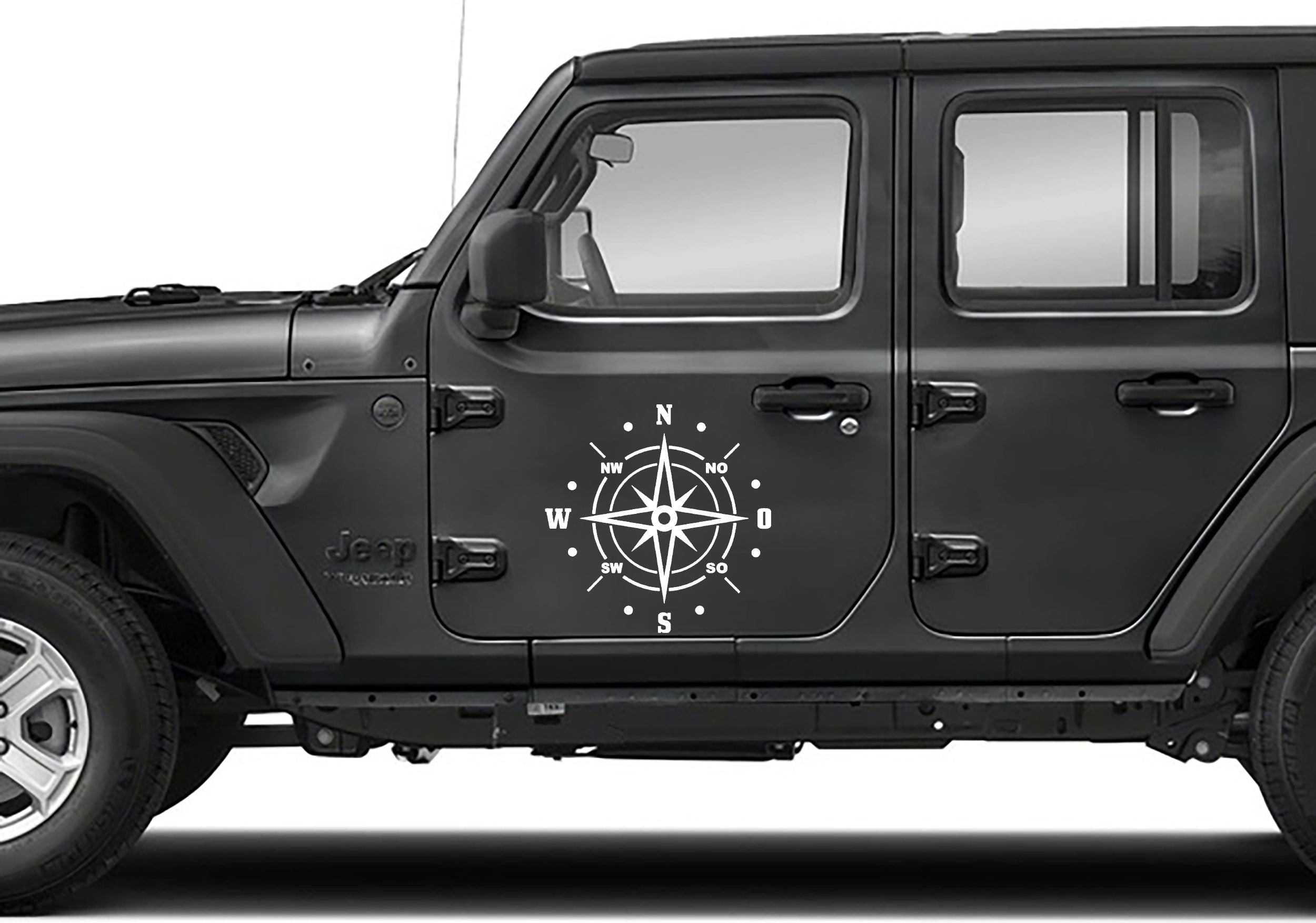 universal off road compass decal for camper, jeep, trucks and rv van