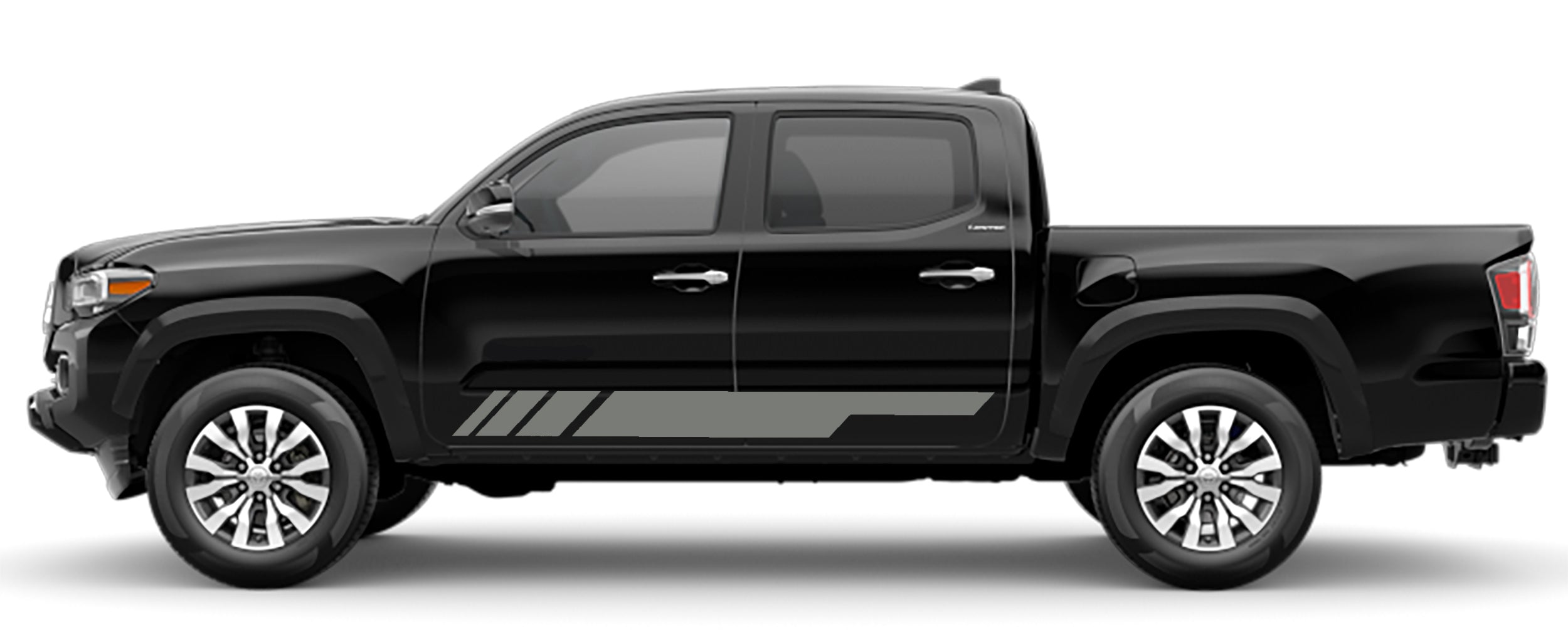 off road rocker panel stripes for toyota tacoma 2016 to 2023 models gray