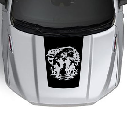 american eagle base hood decal for dodge ram 1500 2019 to 2023 models black