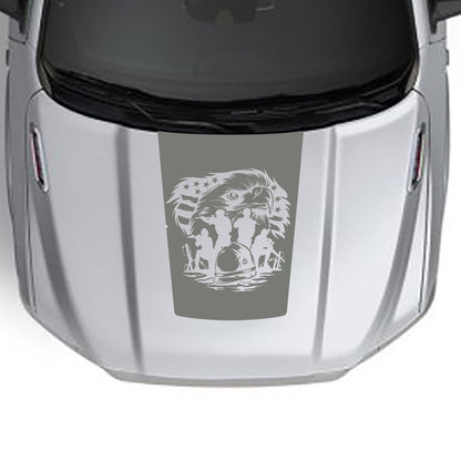 american eagle base hood decal for dodge ram 1500 2019 to 2023 models gray