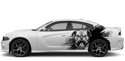 Dodge Charger Pitbull Splash Side Decals (Pair) : Vinyl Graphics Kit Fits (2015-2023)