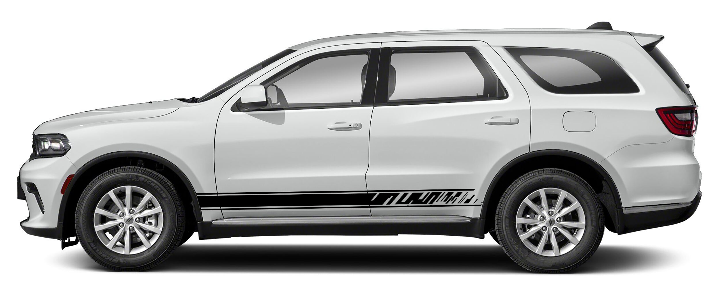 Dodge Durango Racing Stripes Side Decals (Pair) : Vinyl Graphics Kit Fits (2021-2023)