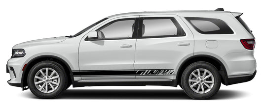 Dodge Durango Racing Stripes Side Decals (Pair) : Vinyl Graphics Kit Fits (2021-2023)
