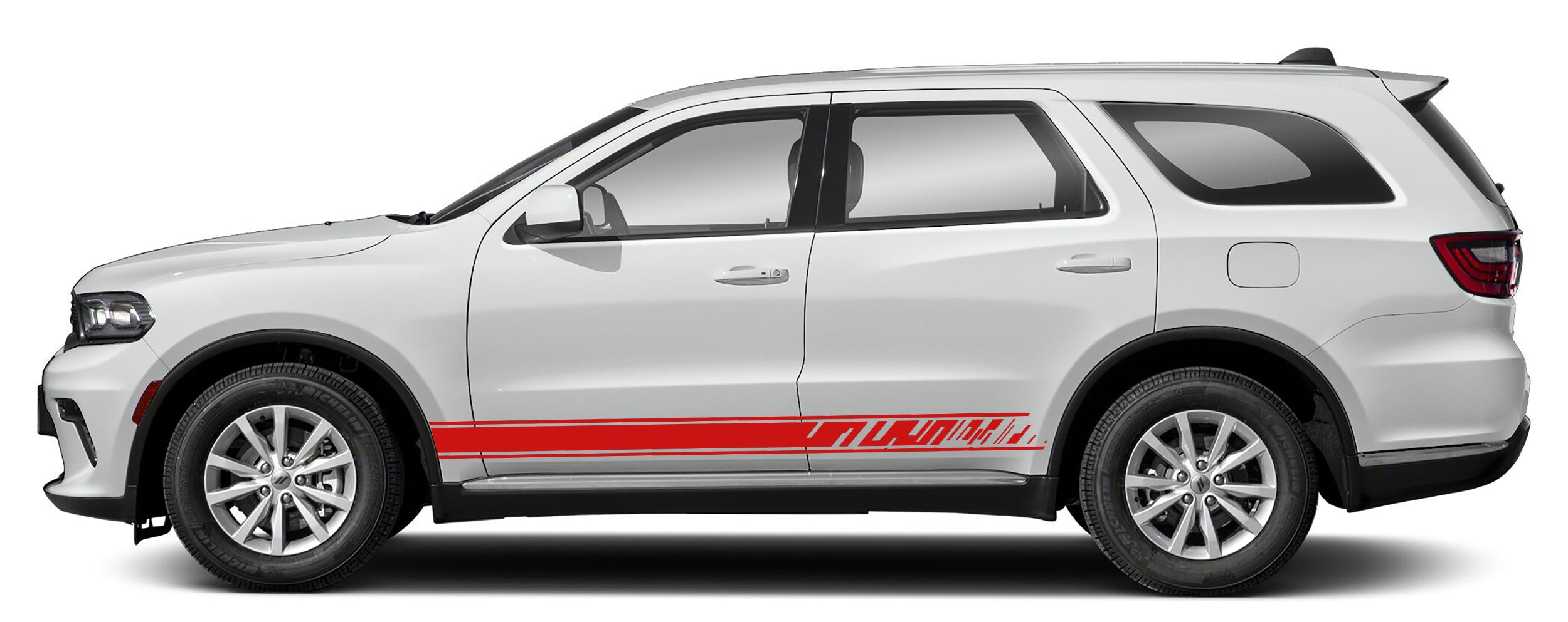 racing stripes for dodge durango 2021 to 2024 models red