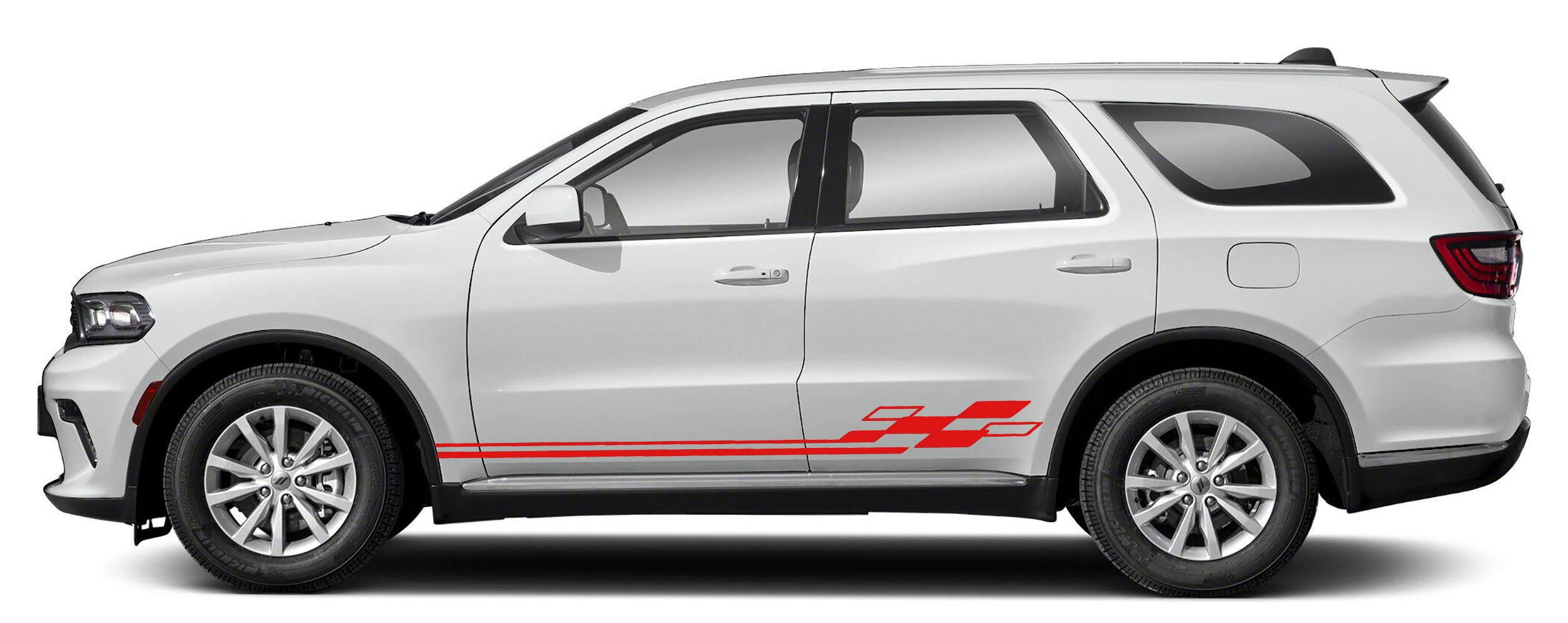 racing stripes for dodge durango 2021 to 2024 models red