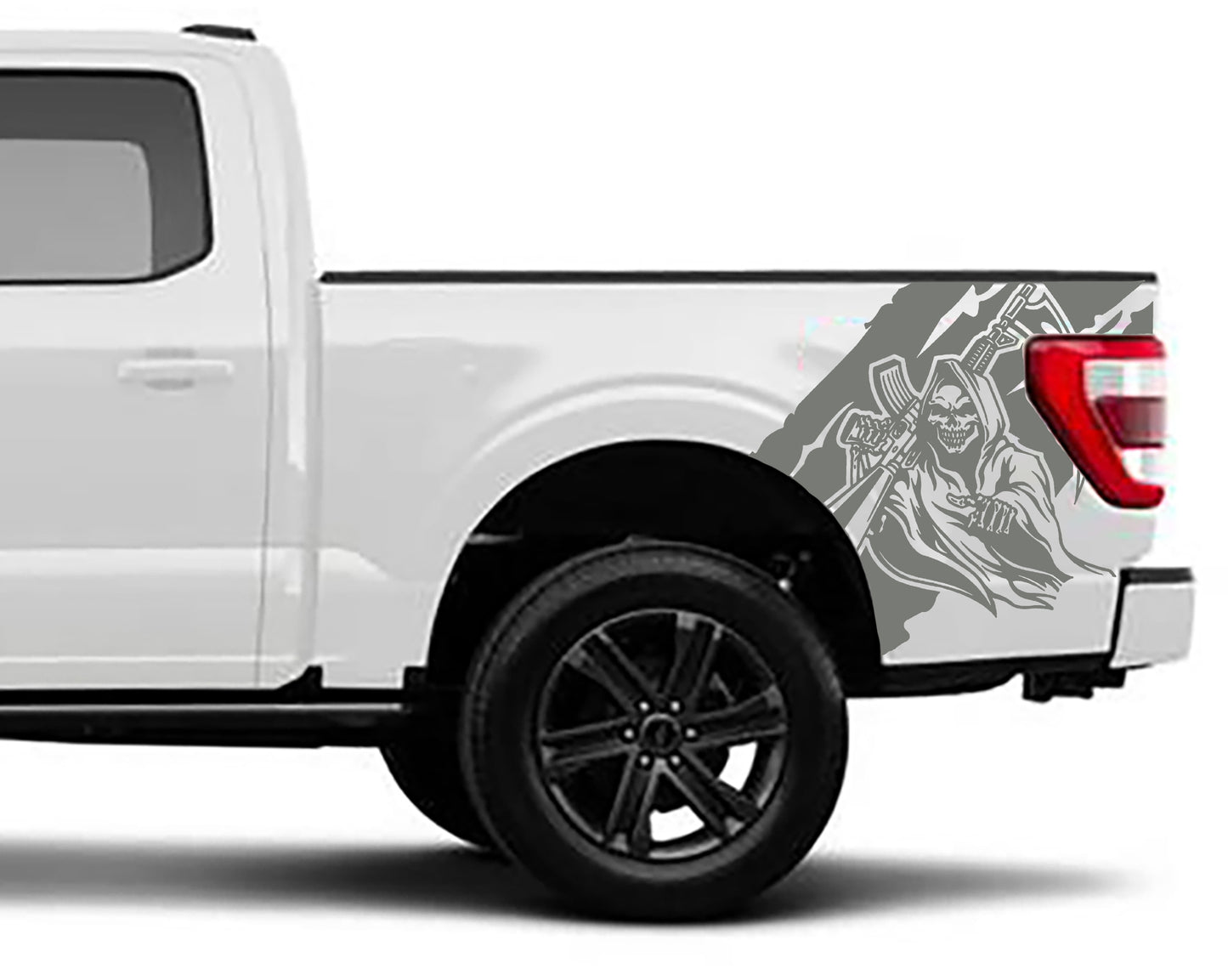 reaper bed graphics for ford f 150 2021 to 2023 models gray
