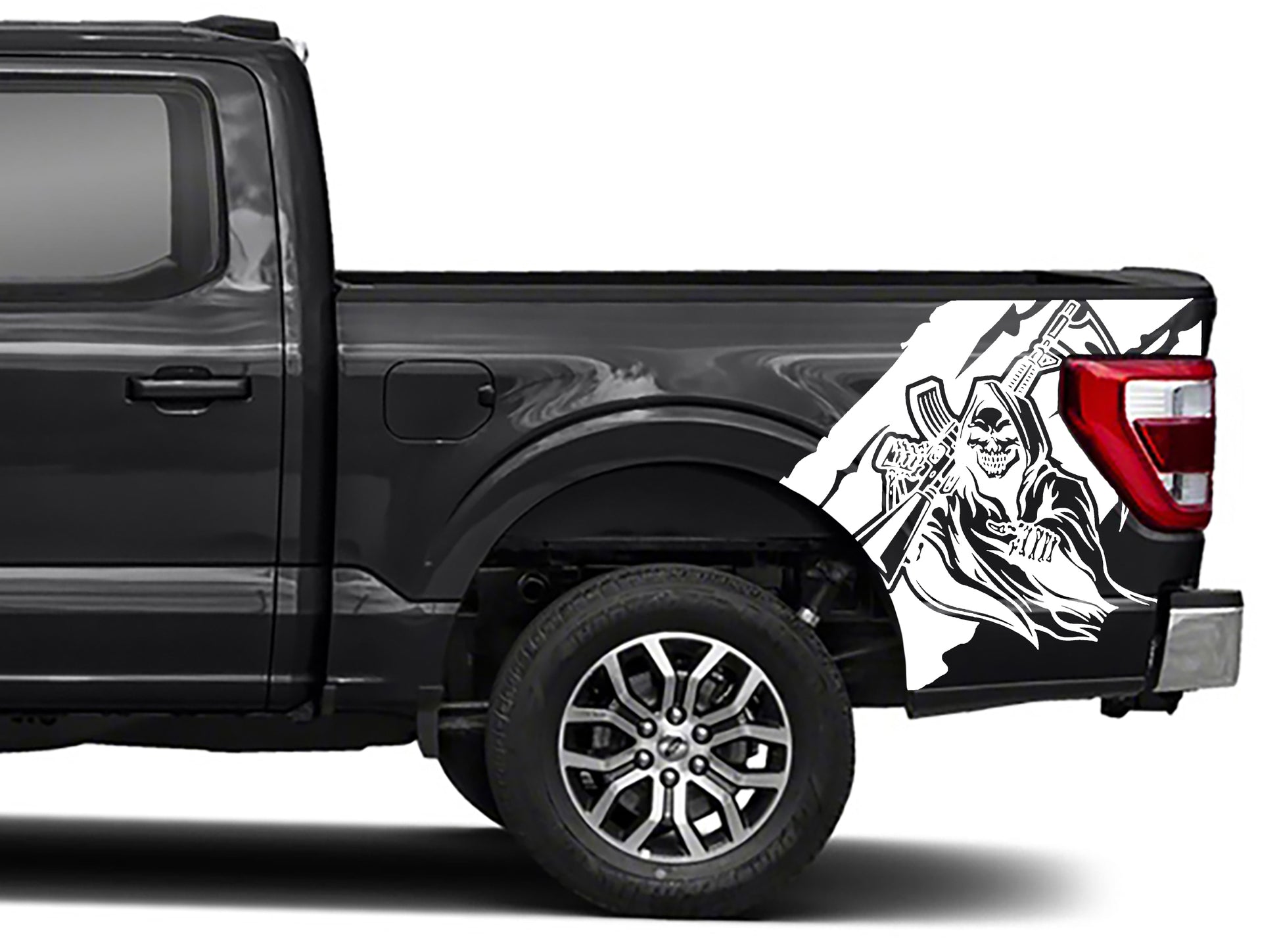 reaper bed graphics for ford f 150 2021 to 2023 models white