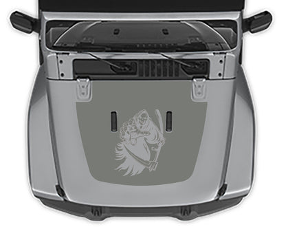 reaper hood decal for jeep wrangler jl gray