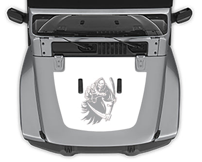 reaper hood decal for jeep wrangler jl white