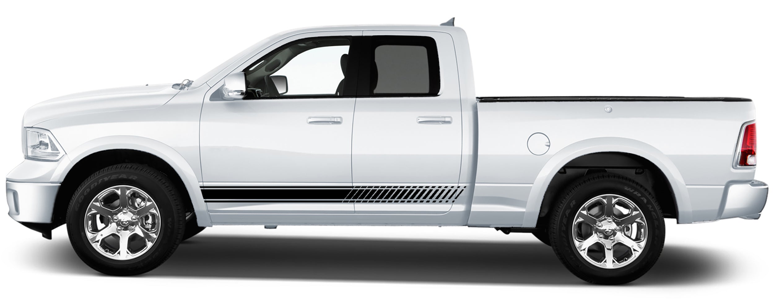 rocker panel stripes for dodge ram 2008 to 2018 models black 