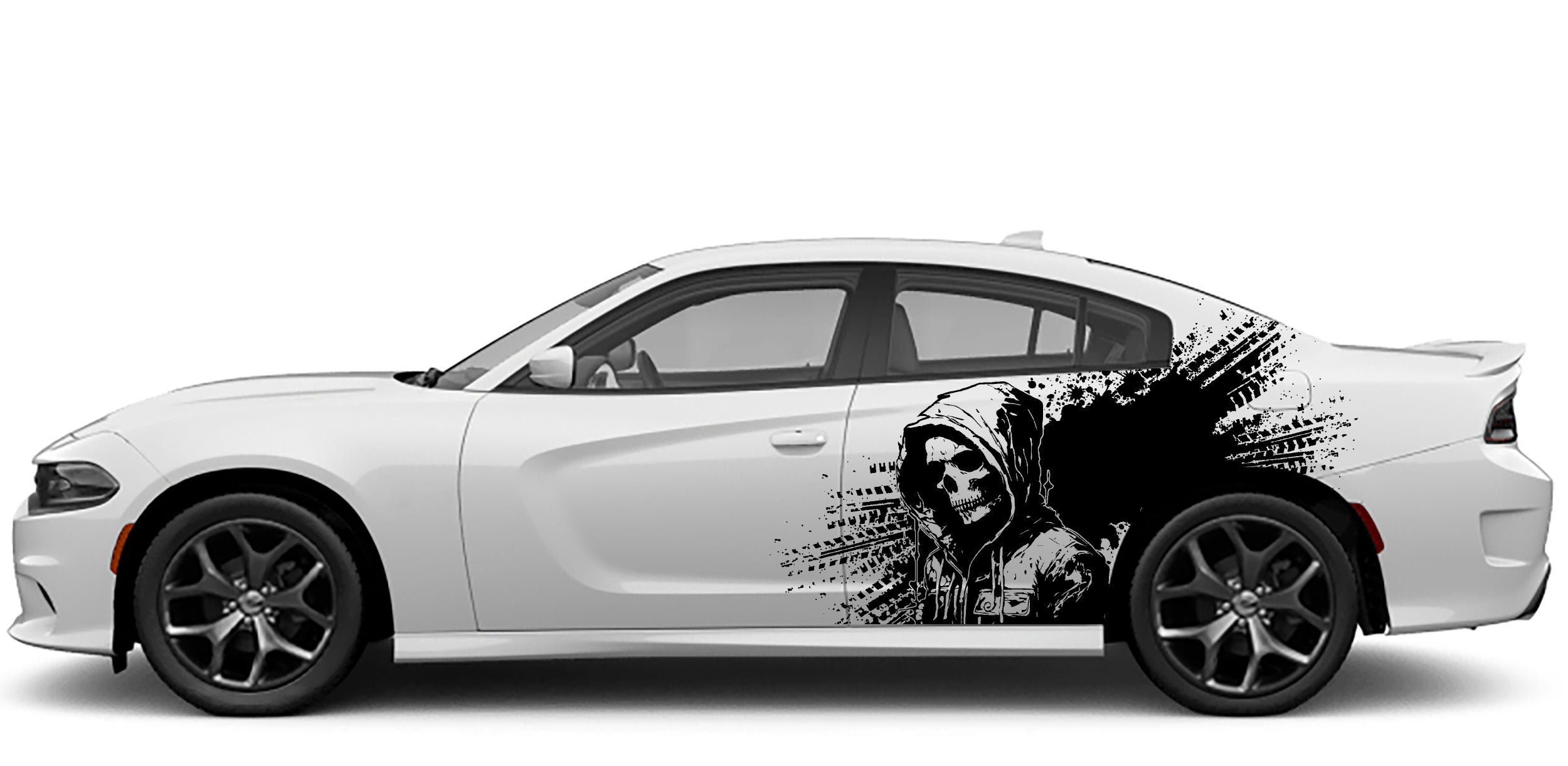 Dodge Charger Scarecrow Splash Side Decals (Pair) : Vinyl Graphics Kit Fits (2015-2023)
