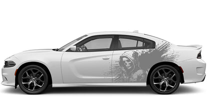 scarecrow splash side graphics for dodge charger 2015 to 2023 models gray