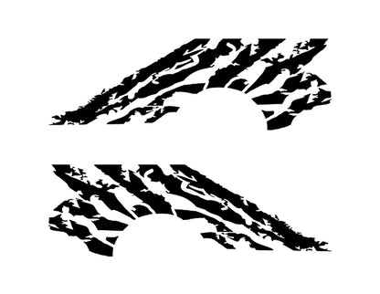 Shredded bed vinyl graphics for 2021 to 2023 models 