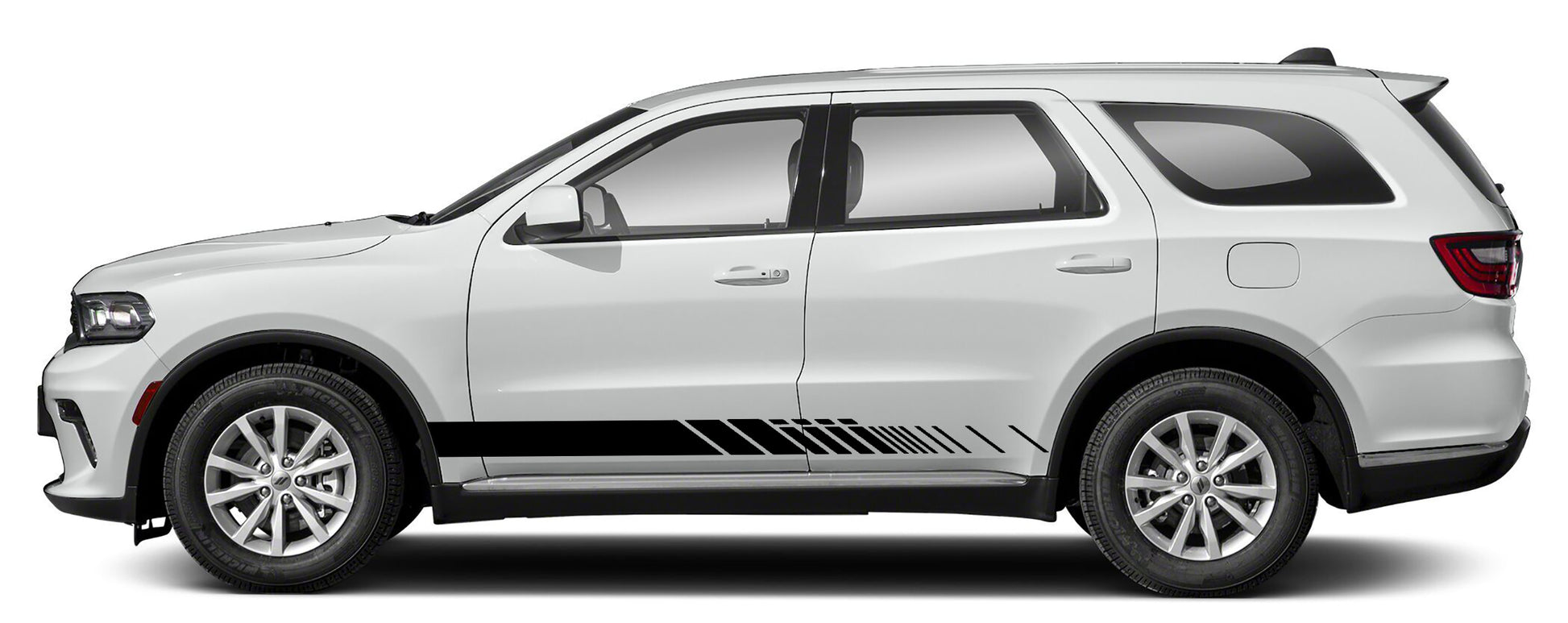 Dodge Durango Side Racing Stripes Decals (Pair) : Vinyl Graphics Kit Fits (2021-2023)