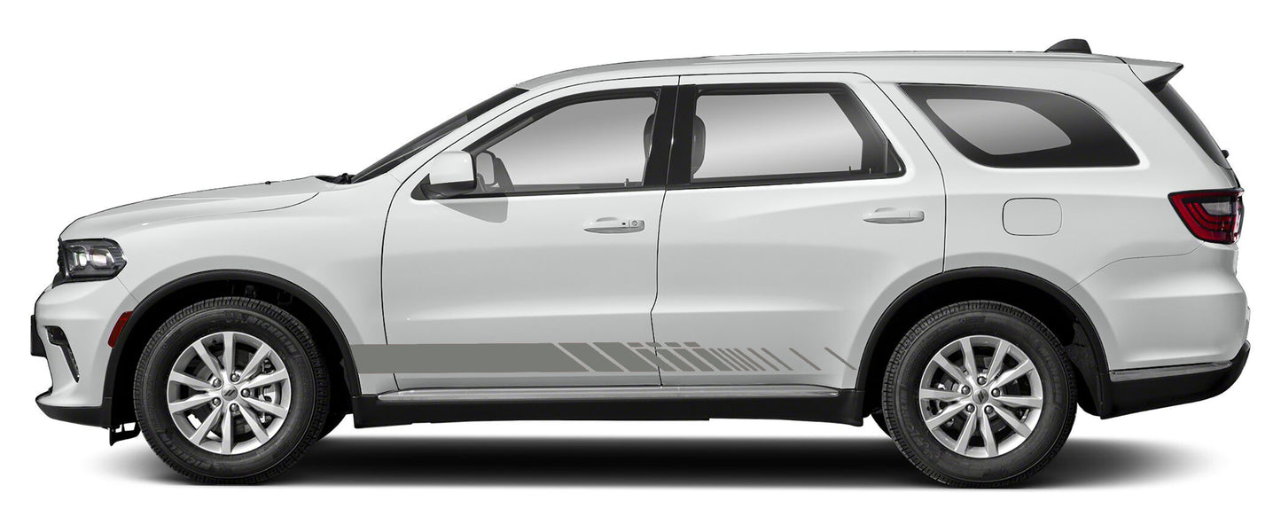 side racing stripes for dodge durango 2021 to 2024 models gray